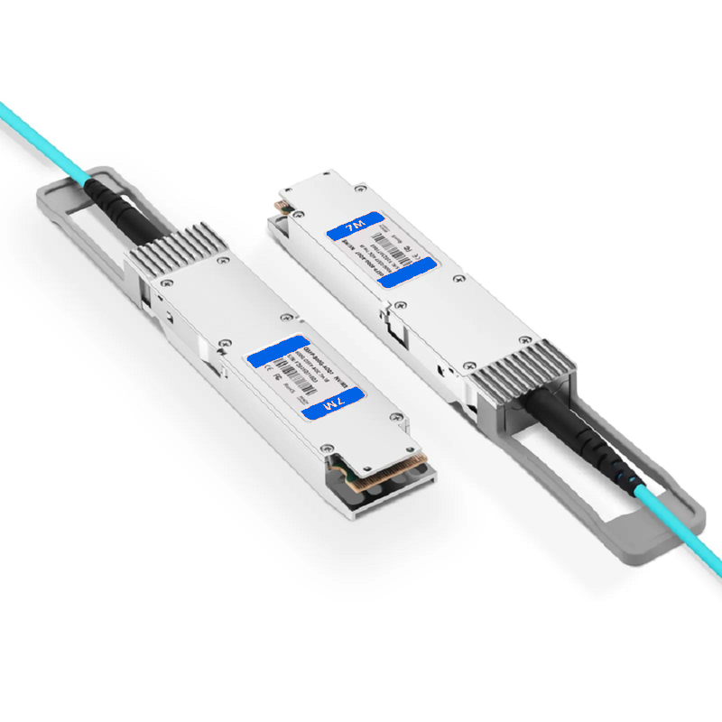 FyberOptix 1m (3ft) NVIDIA/Mellanox Compatible 800G OSFP 8 x 100G PAM4 Finned Top InfiniBand NDR Active Optical Cable for Quantum-2 Switches