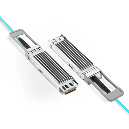 FyberOptix 5m (16ft) NVIDIA/Mellanox Compatible 800G OSFP 8 x 100G PAM4 Finned Top InfiniBand NDR Active Optical Cable for Quantum-2 Switches