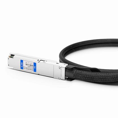 FyberOptix 0.5m (2ft) NVIDIA/Mellanox Compatible 800G OSFP 8 x 100G PAM4 Finned Top to 2 x 400G OSFP 4 x 100G PAM4 Flat Top InfiniBand NDR Passive Direct Attach Copper Breakout Cable for Quantum-2 Switches and ConnectX-7 HCA