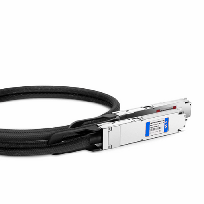 FyberOptix 0.5m (2ft) NVIDIA/Mellanox Compatible 800G OSFP 8 x 100G PAM4 Finned Top to 2 x 400G OSFP 4 x 100G PAM4 Flat Top InfiniBand NDR Passive Direct Attach Copper Breakout Cable for Quantum-2 Switches and ConnectX-7 HCA