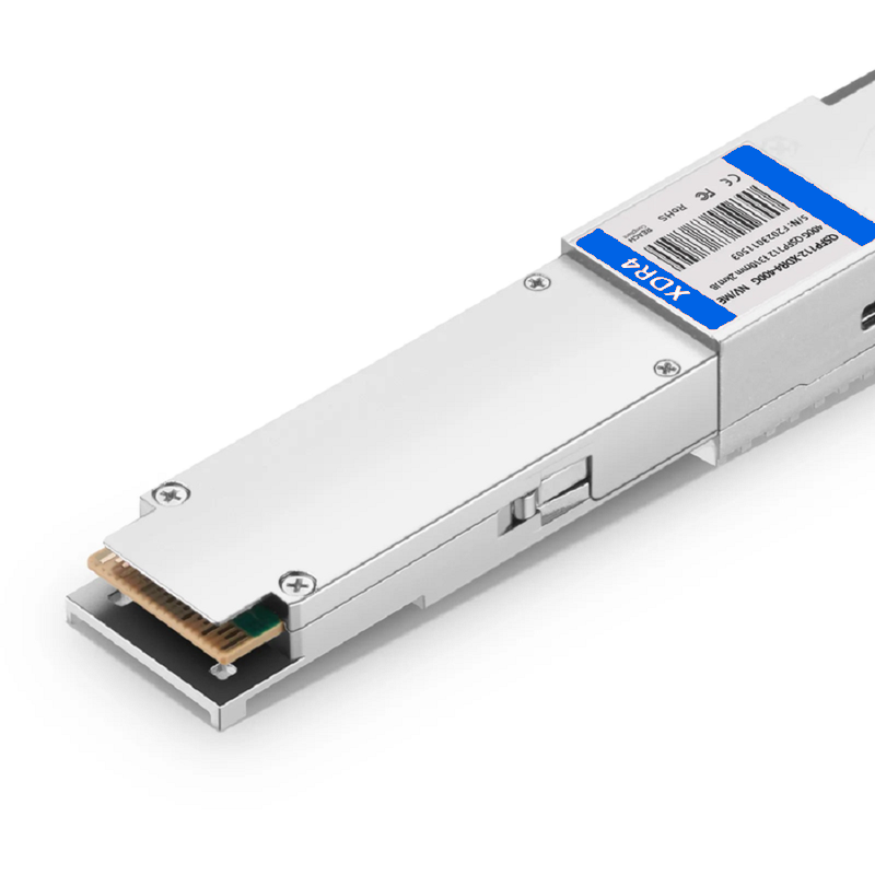 FyberOptix NVIDIA/Mellanox Compatible 400GBASE-XDR4 QSFP112 4 x 100G PAM4 1310nm 2km DOM MPO-12/APC SMF InfiniBand NDR Optical Transceiver Module for ConnectX-7 HCA