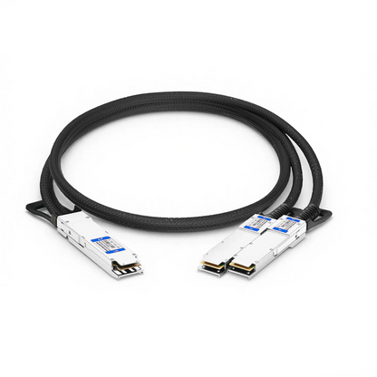 FyberOptix 2m (7ft) NVIDIA/Mellanox Compatible 800G Twin-port OSFP 8 x 100G PAM4 Finned Top to 2 x 400G QSFP112 4 x 100G PAM4 InfiniBand NDR Active Electrical Breakout Cable for Quantum-2 Switches and ConnectX-7 HCA