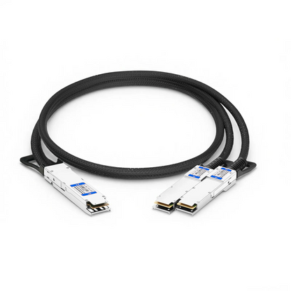 FyberOptix 3m (10ft) NVIDIA/Mellanox Compatible 800G Twin-port OSFP 8 x 100G PAM4 Finned Top to 2 x 400G QSFP112 4 x 100G PAM4 InfiniBand NDR Active Electrical Breakout Cable for Quantum-2 Switches and ConnectX-7 HCA