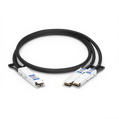 FyberOptix 1m (3ft) NVIDIA/Mellanox Compatible 800G Twin-port OSFP 8 x 100G PAM4 Finned Top to 2 x 400G QSFP112 4 x 100G PAM4 InfiniBand NDR Active Electrical Breakout Cable for Quantum-2 Switches and ConnectX-7 HCA
