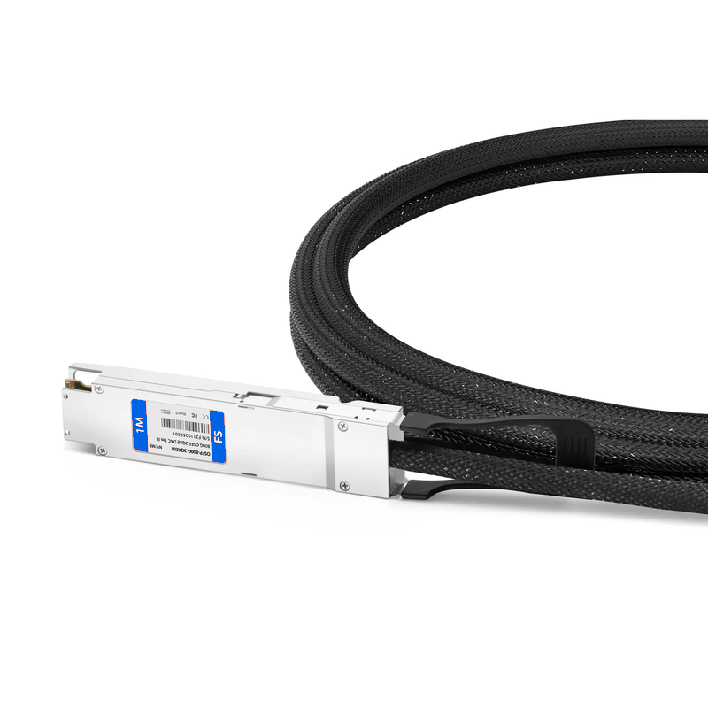 FyberOptix 1m (3ft) NVIDIA/Mellanox Compatible 800G Twin-port OSFP 8 x 100G PAM4 Finned Top to 2 x 400G QSFP112 4 x 100G PAM4 InfiniBand NDR Active Electrical Breakout Cable for Quantum-2 Switches and ConnectX-7 HCA