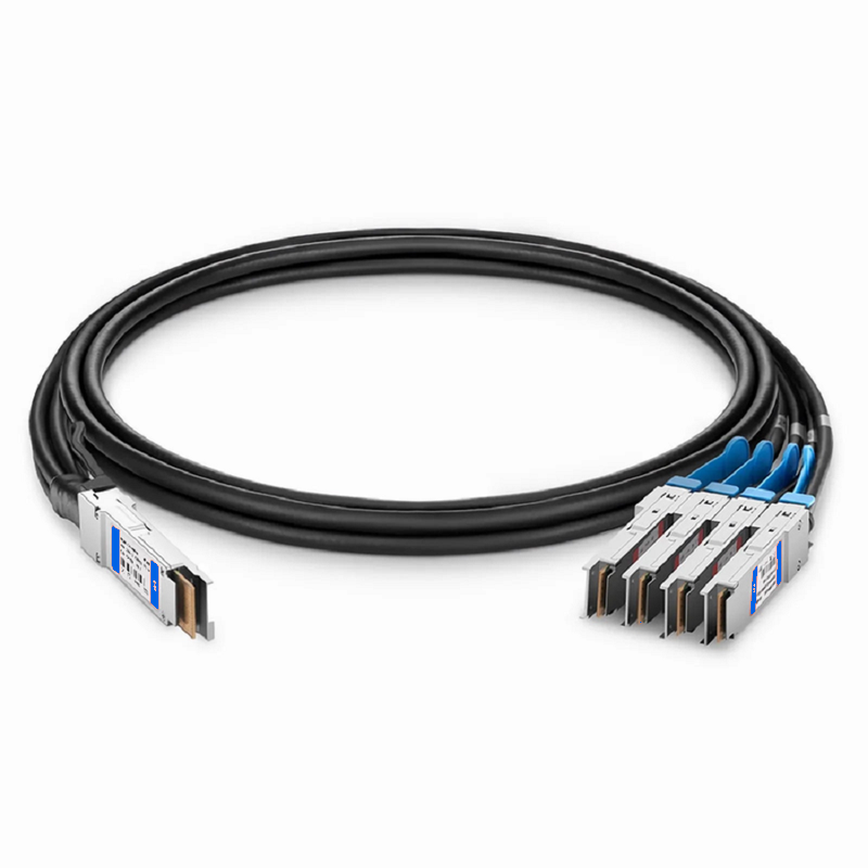 FyberOptix 3m (10ft) Dell Compatible 400G QSFP-DD 8 x 50G PAM4 to 4 x 100G QSFP56 2 x 50G PAM4 Active Direct Attach Copper Breakout Cable