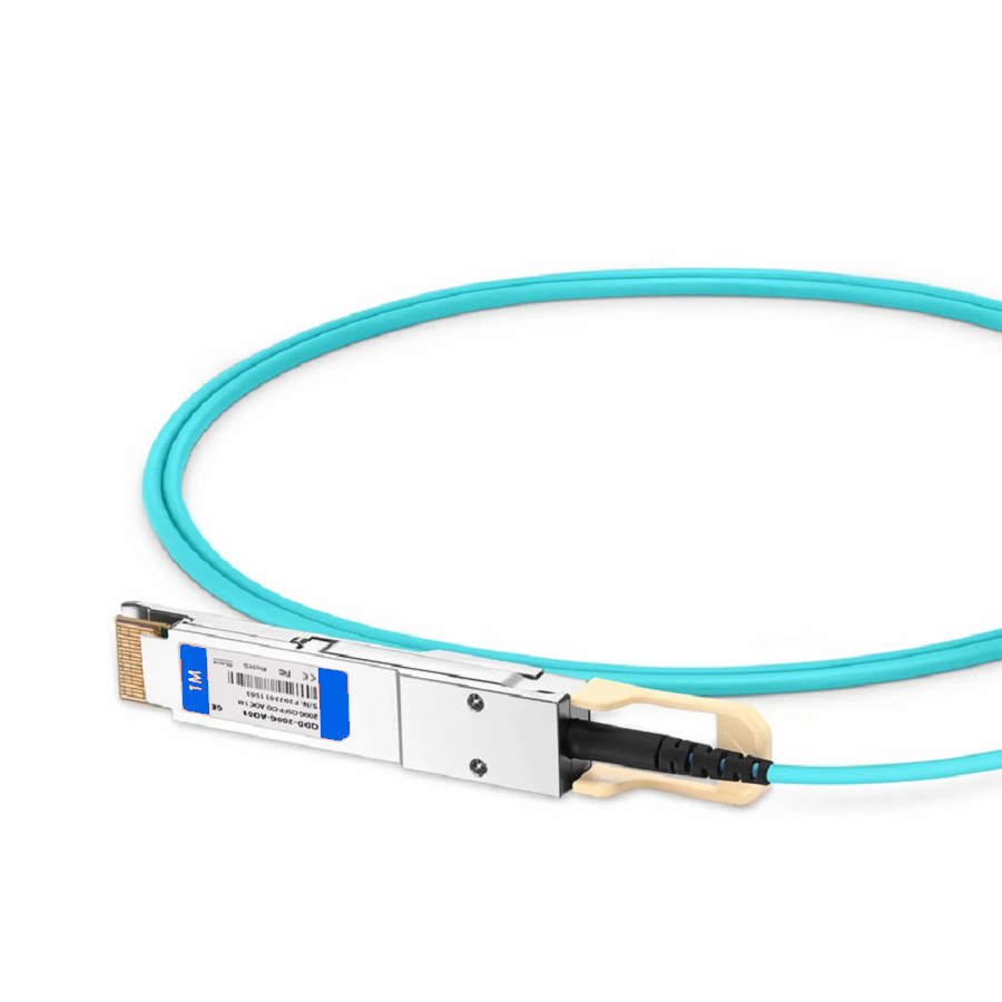 FyberOptix 1m (3ft) Generic Compatible 200G QSFP-DD 8 x 25G NRZ Active Optical Cable