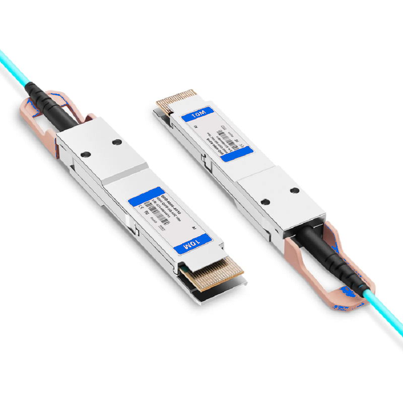 FyberOptix 1m (3ft) Juniper Networks QDD-800G-AOC-1M Compatible 800G QSFP-DD 8 x 100G PAM4 Active Optical Cable