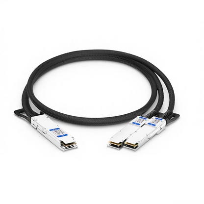 FyberOptix 1m (3ft) Cisco Compatible 800G Twin-port OSFP 8 x 100G PAM4 Finned Top to 2 x 400G QSFP112 4 x 100G PAM4 Active Electrical Breakout Cable