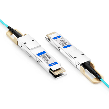 FyberOptix 30m (98ft) Dell AOC-Q56DD-400G-30M Compatible 400G QSFP-DD 8 x 50G PAM4 Active Optical Cable