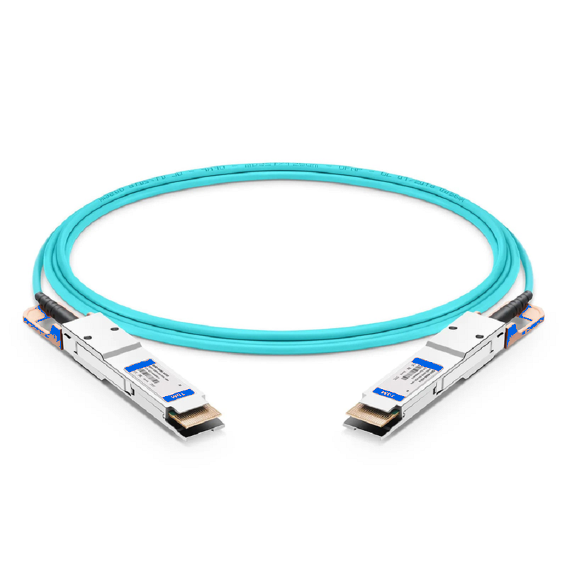 FyberOptix 10m (33ft) NVIDIA/Mellanox MFA1W00-W010 Compatible 400G QSFP-DD 8 x 50G PAM4 Ethernet Active Optical Cable