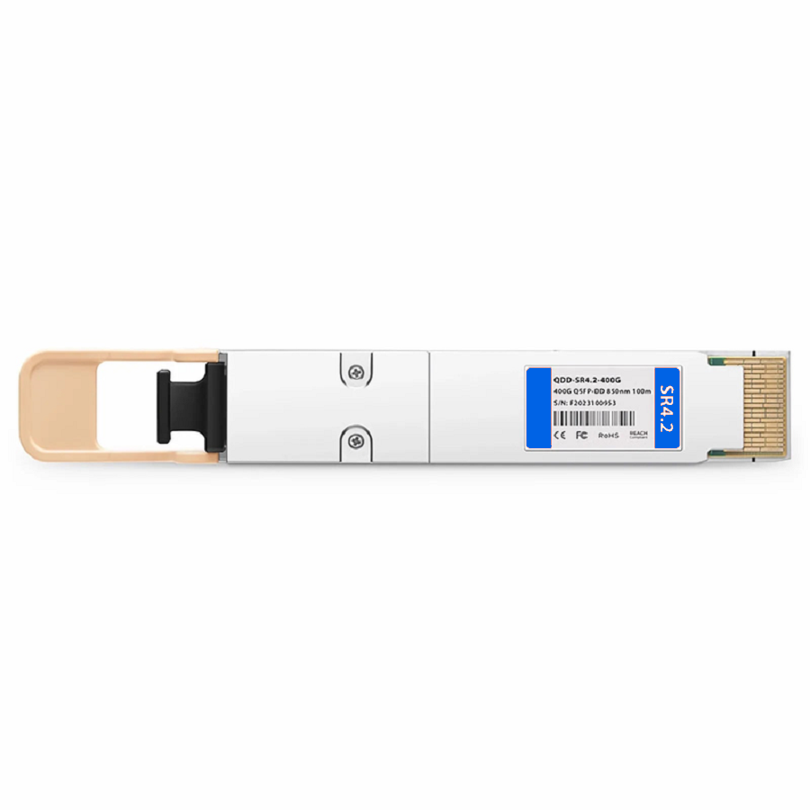 FyberOptix Cisco QDD-400G-SR4.2-BD Compatible 400GBASE-SR4.2 QSFP-DD 8 x 50G PAM4 850nm 100m DOM MPO-12/UPC MMF Optical Transceiver Module, Breakout to 4 x 100G-SR1.2