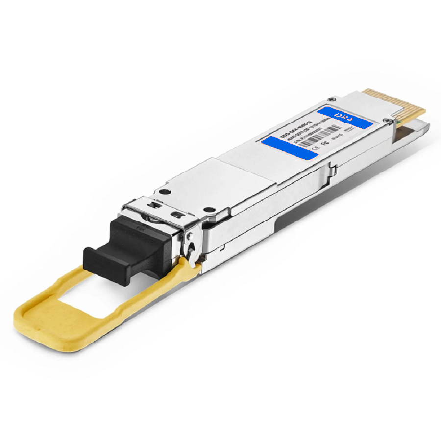 FyberOptix Cisco QDD-400G-DR4-S Compatible 400GBASE-DR4 QSFP-DD 8 x 50G PAM4 1310nm 500m DOM MPO-12/APC SMF SiPh-Based Optical Transceiver Module, Breakout to 4 x 100G-DR