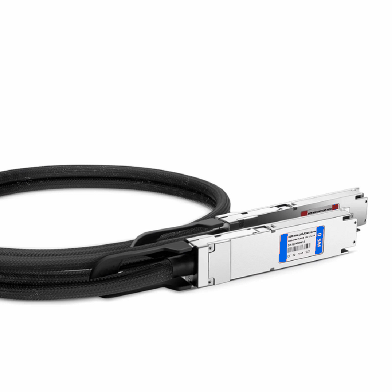 FyberOptix 3m (10ft) NVIDIA/Mellanox MCP7Y00-N003 Compatible 800G OSFP 8 x 100G PAM4 Finned Top to 2 x 400G OSFP 4 x 100G PAM4 Flat Top Ethernet Passive Direct Attach Copper Breakout Cable