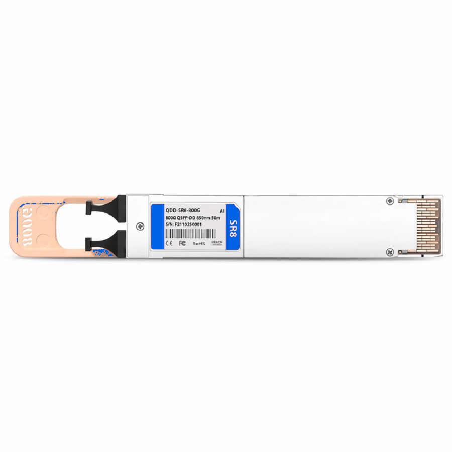 FyberOptix Arista Networks QDD-800G-2VSR4 Compatible 800GBASE 2xSR4/SR8 QSFP-DD 8 x 100G PAM4 850nm 50m DOM Dual MPO-12/APC MMF Optical Transceiver Module