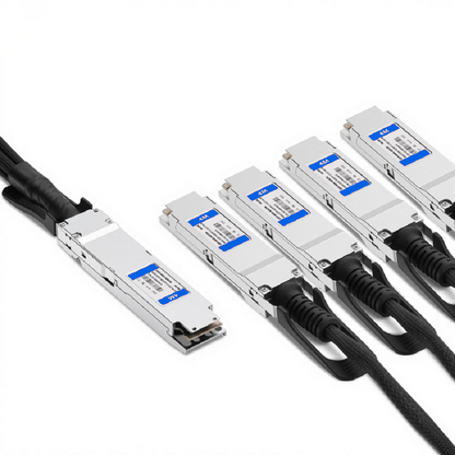 FyberOptix 0.5m (2ft) Generic Compatible 200G QSFP-DD 8 x 25G NRZ to 4 x 50G QSFP28 2 x 25G NRZ Passive Direct Attach Copper Breakout Cable