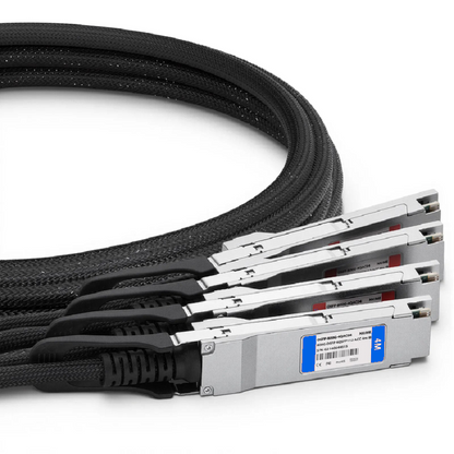 FyberOptix 1m (3ft) NVIDIA/Mellanox MCA7J75-N001 Compatible 800G Twin-port OSFP 8 x 100G PAM4 Finned Top to 4 x 200G QSFP112 2 x 100G PAM4 Ethernet Active Direct Attach Copper Breakout Cable