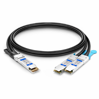 FyberOptix 1m (3ft) NVIDIA/Mellanox Compatible 400G QSFP-DD 8 x 50G PAM4 to 2 x 200G QSFP56 4 x 50G PAM4 Ethernet Active Direct Attach Copper Breakout Cable