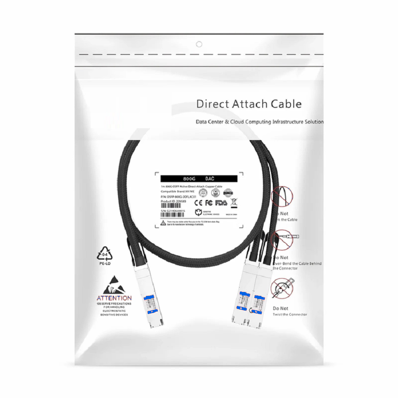FyberOptix 1m (3ft) Generic Compatible 200G QSFP56 4 x 50G PAM4 to 4 x 50G SFP56 50G PAM4 Passive Direct Attach Copper Breakout Cable