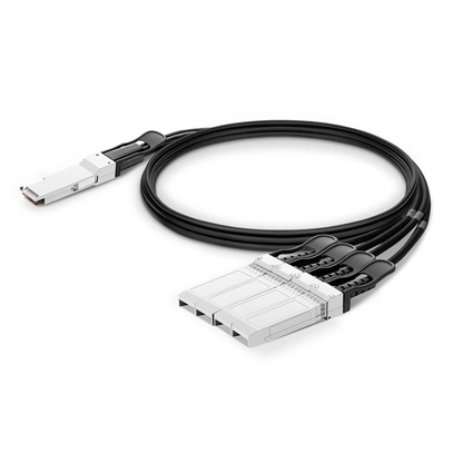 FyberOptix 3m (10ft) NVIDIA/Mellanox MCP7H70-V003R26 Compatible 200G QSFP56 4 x 50G PAM4 to 4 x 50G SFP56 50G PAM4 Ethernet Passive Direct Attach Copper Breakout Cable