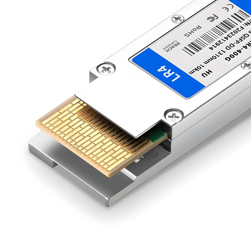 FyberOptix HW Compatible 400GBASE-LR4 QSFP-DD 8 x 50G PAM4 1310nm 10km DOM Duplex LC/UPC SMF Optical Transceiver Module