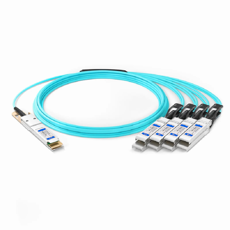 FyberOptix 2m (7ft) Arista Networks Compatible 200G QSFP-DD 8 x 25G NRZ to 8 x 25G SFP28 25G NRZ Active Optical Breakout Cable