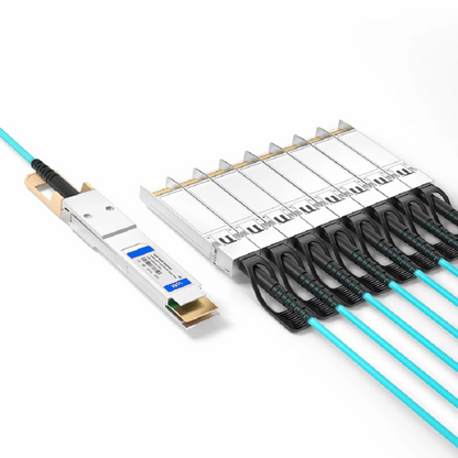 FyberOptix 2m (7ft) Arista Networks Compatible 200G QSFP-DD 8 x 25G NRZ to 8 x 25G SFP28 25G NRZ Active Optical Breakout Cable