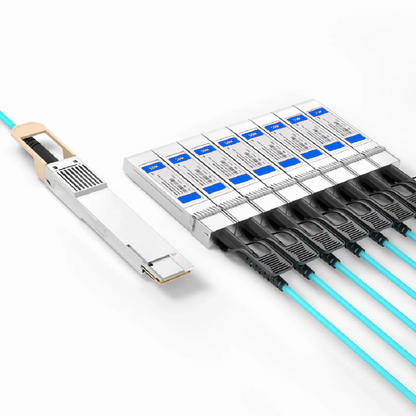 FyberOptix 3m (10ft) Arista Networks Compatible 200G QSFP-DD 8 x 25G NRZ to 8 x 25G SFP28 25G NRZ Active Optical Breakout Cable