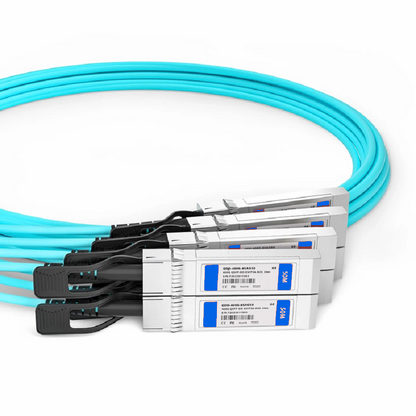 FyberOptix 3m (10ft) Arista Networks Compatible 200G QSFP-DD 8 x 25G NRZ to 8 x 25G SFP28 25G NRZ Active Optical Breakout Cable