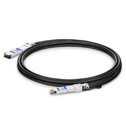 FyberOptix 2m (7ft) Generic Compatible 400G OSFP 4 x 100G PAM4 Flat Top to 400G QSFP-DD 4 x 100G PAM4 Passive Direct Attach Copper Twinax Cable