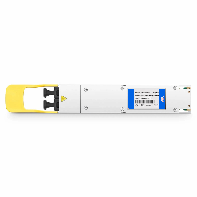 FyberOptix Arista Compatible 800GBASE 2xDR4/DR8 OSFP Closed Finned Top 8 x 100G PAM4 1310nm 500m DOM Dual MPO-12/APC SMF Optical Transceiver Module