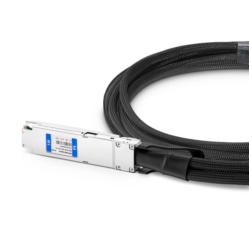 FyberOptix 1m (3ft) NVIDIA/Mellanox MCA7J65-N001 Compatible 800G Twin-port OSFP 8 x 100G PAM4 Finned Top to 2 x 400G QSFP112 4 x 100G PAM4 Ethernet Active Direct Attach Copper Breakout Cable