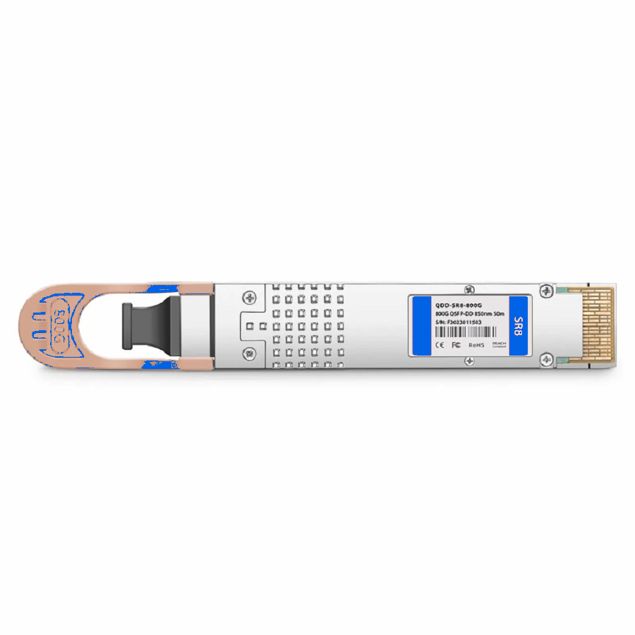 FyberOptix Cisco Compatible 800GBASE-SR8 QSFP-DD 8 x 100G PAM4 850nm 50m DOM MPO-16/APC MMF Optical Transceiver Module