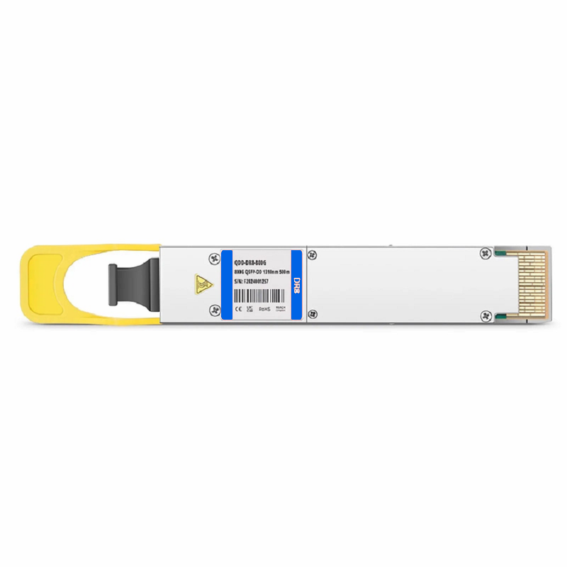 FyberOptix Cisco Compatible 800GBASE-DR8 QSFP-DD 8 x 100G PAM4 1310nm 500m DOM MPO-16/APC SMF Optical Transceiver Module, Breakout to 2 x 400G-DR4 and 8 x 100G-DR
