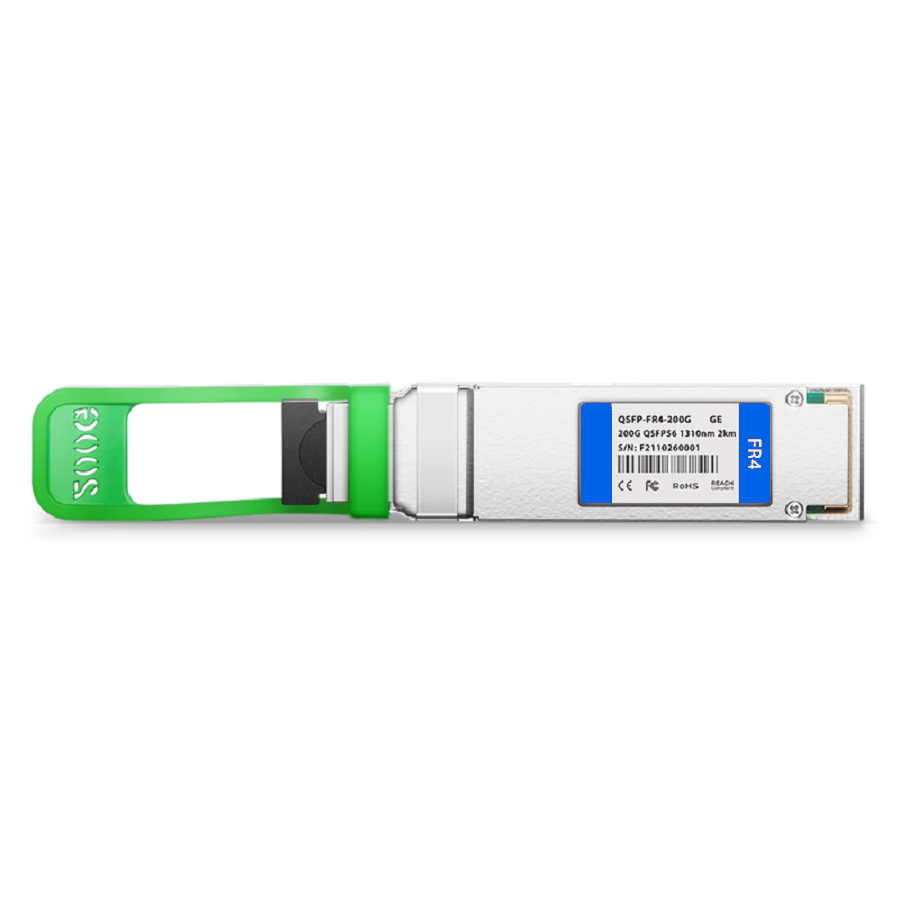 FyberOptix Generic Compatible 200GBASE-FR4 QSFP56 4 x 50G PAM4 1310nm 2km DOM Duplex LC SMF Optical Transceiver Module