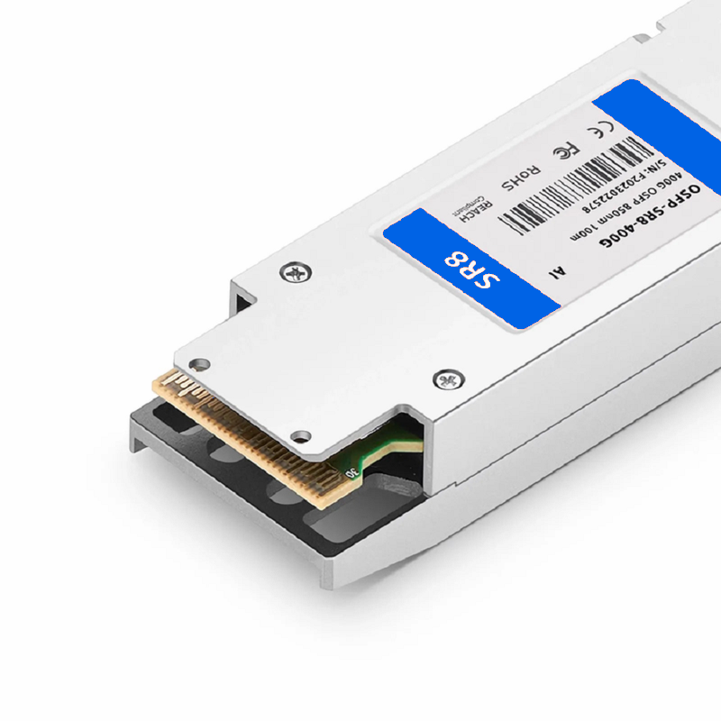 FyberOptix Arista Networks OSFP-400G-SR8 Compatible 400GBASE-SR8 OSFP Finned Top 8 x 50G PAM4 850nm 100m DOM MPO-16/APC MMF Optical Transceiver Module