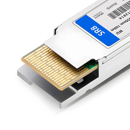 FyberOptix HW QSFP-DD-400G-SR8 Compatible 400GBASE-SR8 QSFP-DD 8 x 50G PAM4 850nm 100m DOM MPO-16/APC MMF Optical Transceiver Module