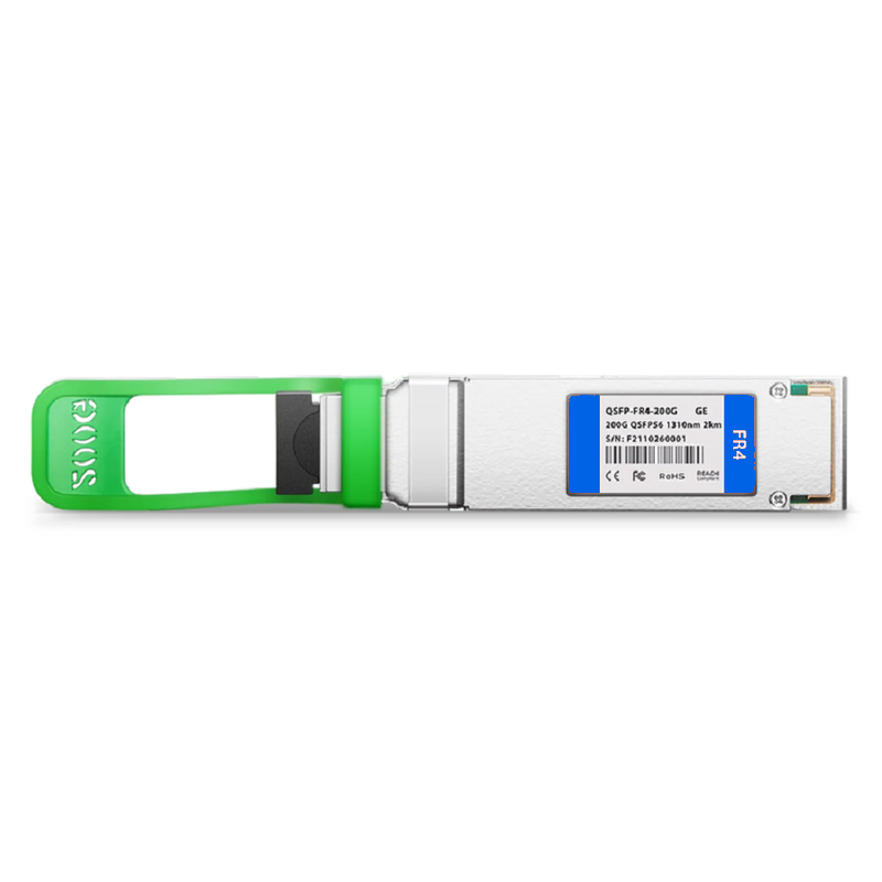 FyberOptix Generic Compatible 200GBASE-FR4 QSFP56 4 x 50G PAM4 1310nm 2km DOM Duplex LC SMF Optical Transceiver Module