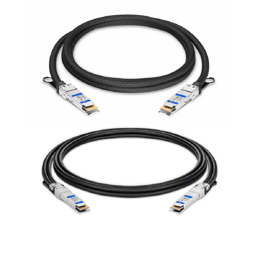 FyberOptix 0.5m (2ft) Arista Networks CAB-D-D-400G-0.5 Compatible 400G QSFP-DD 8 x 50G PAM4 Passive Direct Attach Copper Twinax Cable