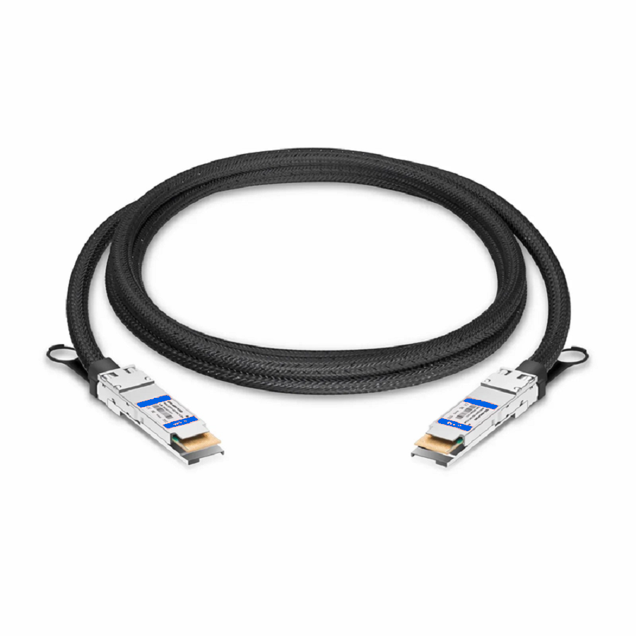 FyberOptix 0.5m (2ft) Arista Networks CAB-D-D-400G-0.5 Compatible 400G QSFP-DD 8 x 50G PAM4 Passive Direct Attach Copper Twinax Cable