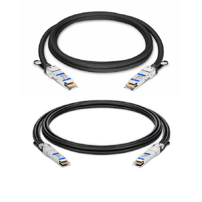 FyberOptix 0.5m (2ft) Generic Compatible 400G QSFP-DD 8 x 50G PAM4 Passive Direct Attach Copper Twinax Cable