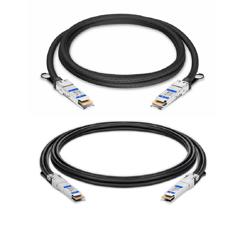 FyberOptix 0.5m (2ft) Cisco QDD-400-CU0.5M Compatible 400G QSFP-DD 8 x 50G PAM4 Passive Direct Attach Copper Twinax Cable