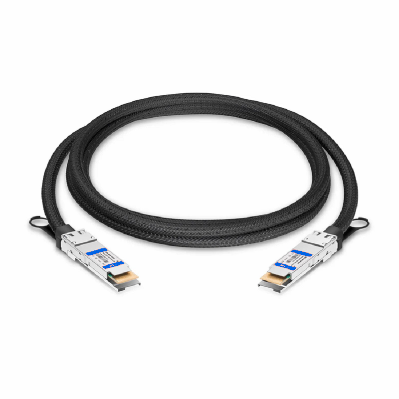 FyberOptix 0.5m (2ft) Cisco QDD-400-CU0.5M Compatible 400G QSFP-DD 8 x 50G PAM4 Passive Direct Attach Copper Twinax Cable