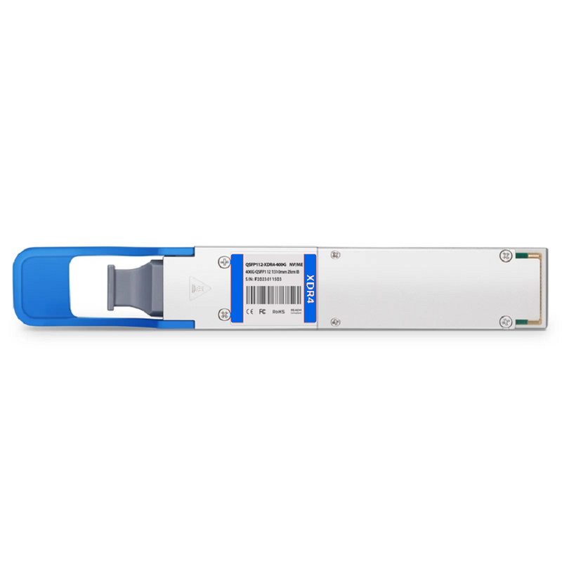 FyberOptix NVIDIA/Mellanox Compatible 400GBASE-XDR4 QSFP112 4 x 100G PAM4 1310nm 2km DOM MPO-12/APC SMF Ethernet Optical Transceiver Module, Breakout to 4 x 100G-FR
