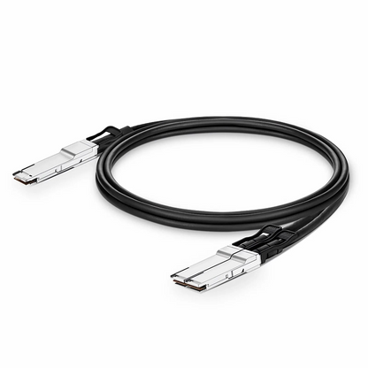 FyberOptix 1m (3ft) Cisco Compatible 200G QSFP-DD 8 x 25G NRZ to 2 x 100G QSFP28 4 x 25G NRZ Passive Direct Attach Copper Breakout Cable