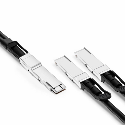 FyberOptix 3m (10ft) Generic Compatible 200G QSFP-DD 8 x 25G NRZ to 2 x 100G QSFP28 4 x 25G NRZ Passive Direct Attach Copper Breakout Cable