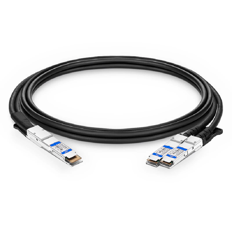 FyberOptix 2m (7ft) Dell Compatible 400G QSFP-DD 8 x 50G PAM4 to 2 x 200G QSFP56 4 x 50G PAM4 Passive Direct Attach Copper Breakout Cable
