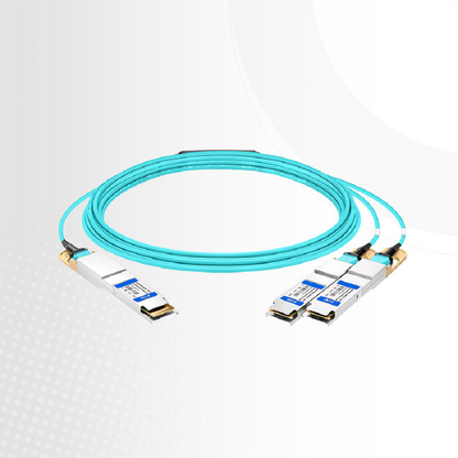 FyberOptix 5m (16ft) NVIDIA/Mellanox Compatible 400G QSFP-DD 8 x 50G PAM4 to 2 x 200G QSFP56 4 x 50G PAM4 Ethernet Active Optical Breakout Cable