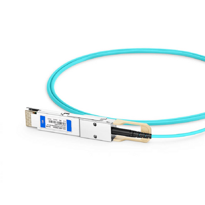 FyberOptix 5m (16ft) NVIDIA/Mellanox Compatible 400G QSFP-DD 8 x 50G PAM4 to 4 x 100G QSFP56 2 x 50G PAM4 Ethernet Active Optical Breakout Cable