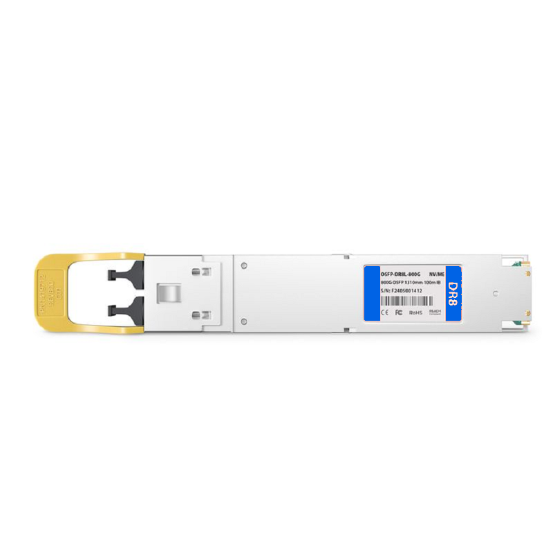 FyberOptix NVIDIA/Mellanox MMS4X00-NS Compatible 800GBASE 2xDR4/DR8 OSFP Finned Top 8 x 100G PAM4 1310nm 100m DOM Dual MPO-12/APC SMF Ethernet Optical Transceiver Module